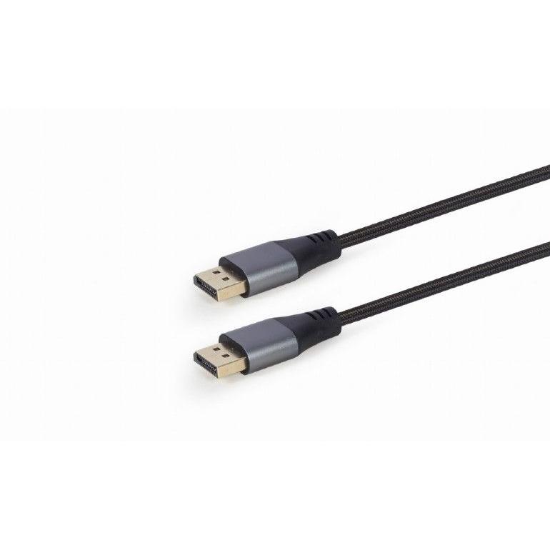 Gembird - Cable DisplayPort CA1332073 macho-macho v1.4 8K 1,8 m serie premium con contactos chapados en oro y diámetro 7,5 mm