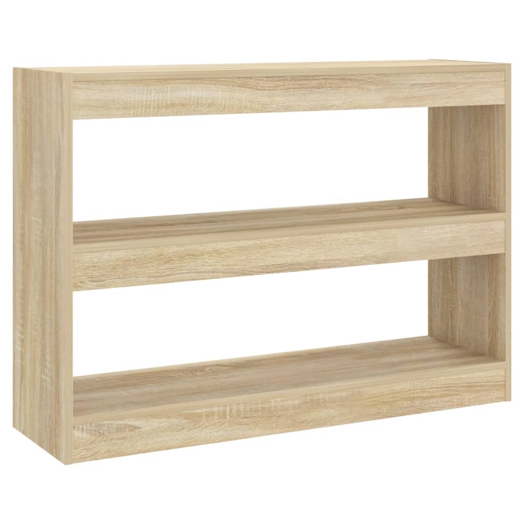 vidaXL Estantería/divisor de espacios 100x30x72 cm Blanco, Negro, Roble Sonoma Mueble Almacenaje Estantería para Oficina, Estudio, Dormitorio Estantería/Librería/ mueble de Almacenamiento