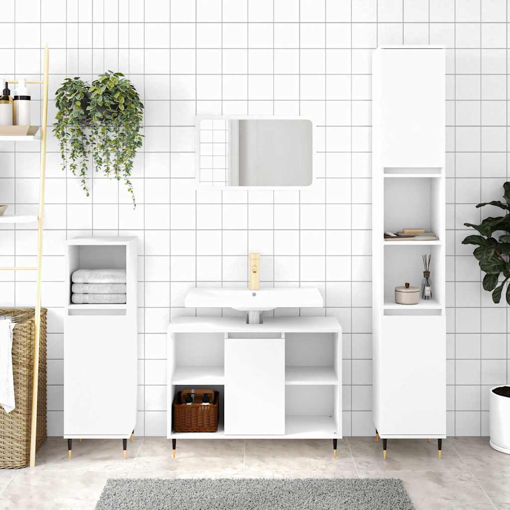 vidaXL Armario de baño madera de ingeniería 30x30x100 cm en color Roble artisan/Roble Sonoma/Madera antigua y más | almacenamiento funcional diseño moderno para baño dormitorio sala