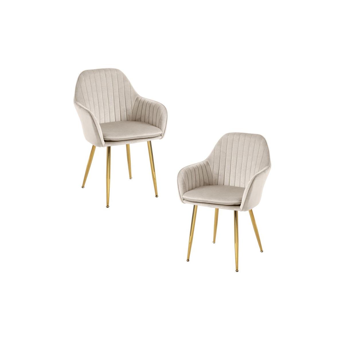 Regalos Miguel - Packs Sillas Comedor - Pack 2 Sillas Chic Golden - Beige