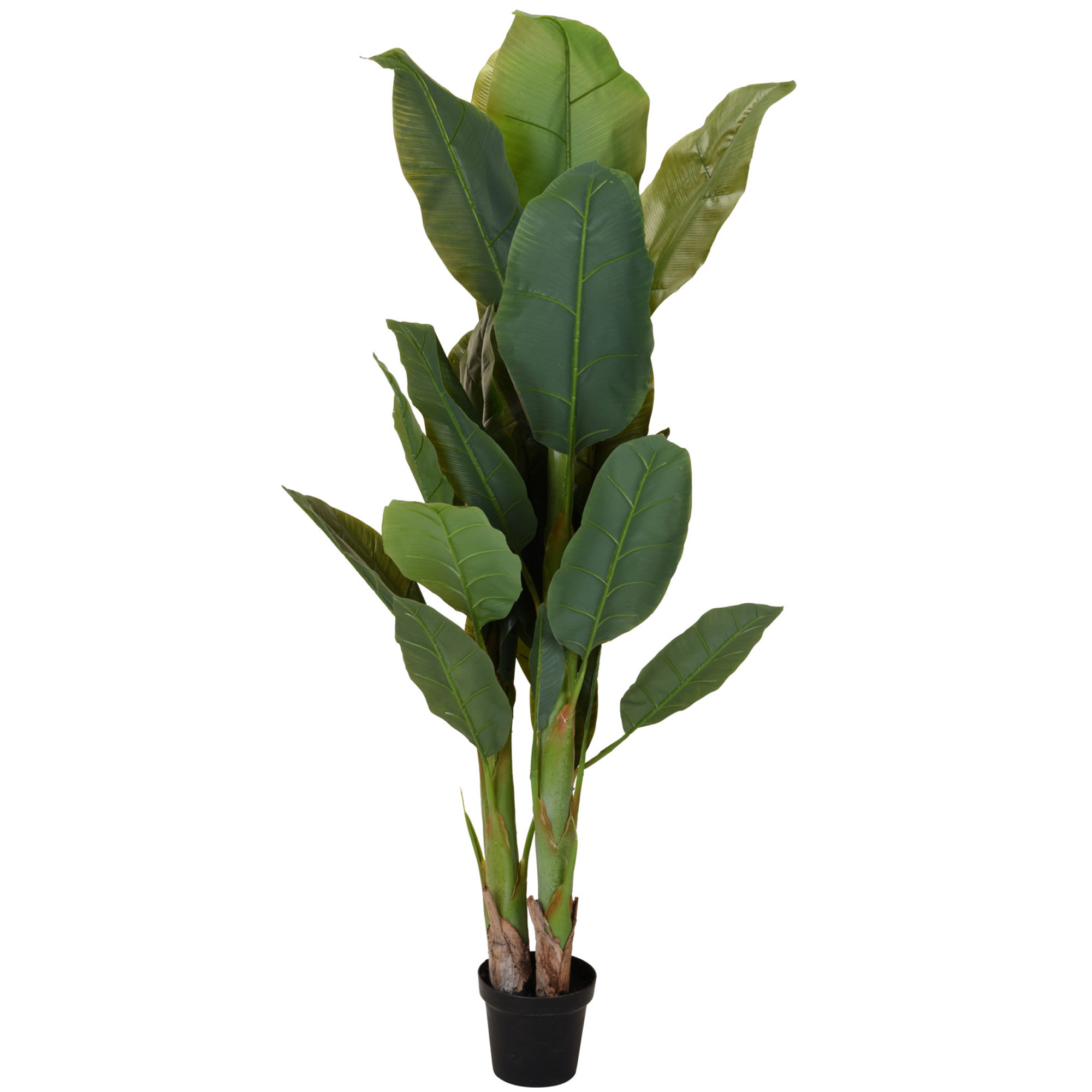 Wellhome Maceta con Planta de 165cm - Planta Artificial de Plátano con 29 Hojas y 3 Sucursales en Bote