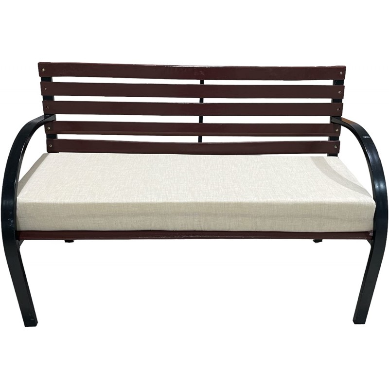 TIENDA EURASIA - Cojin Banco de Exterior, Funda de Loneta con Cremallera Lavable, Relleno de Esponja de Alta Densidad y Grosor