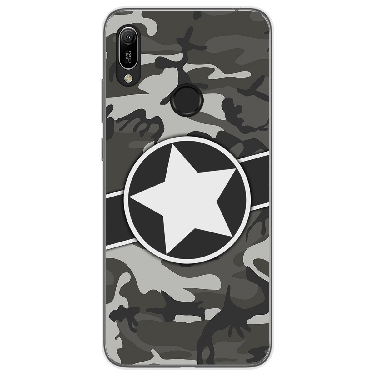 Tumundosmartphone Funda Gel Tpu para Huawei Y6 2019 / Y6s 2019 diseño Camuflaje 02 Dibujos