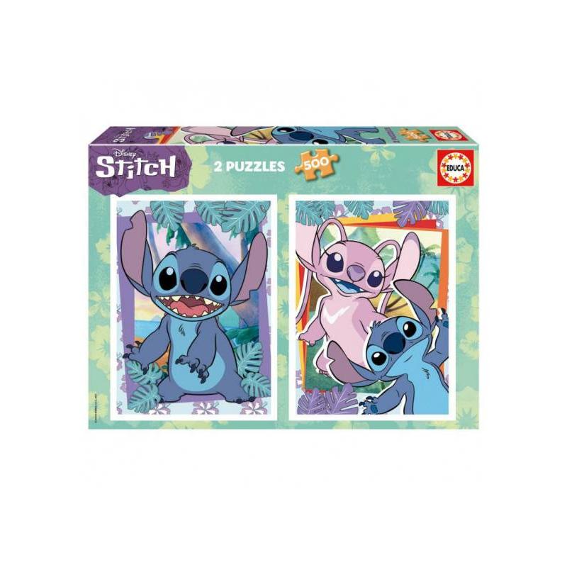 PUZZLE 2 X 500 PIEZAS STITCH DE EDUCA