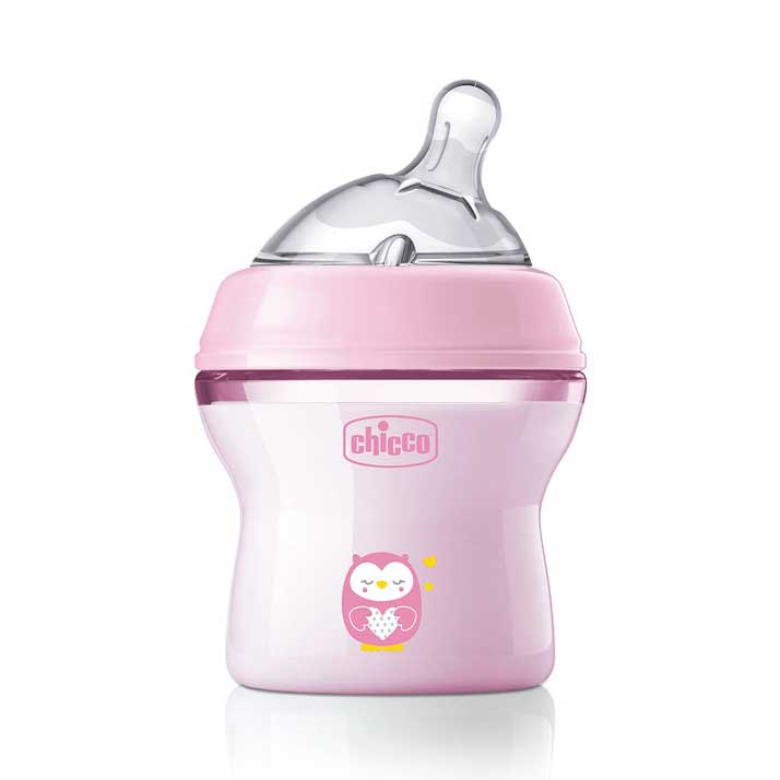 Chicco Biberon NaturalFeeling rosa flujo normal 150ml (0m+)