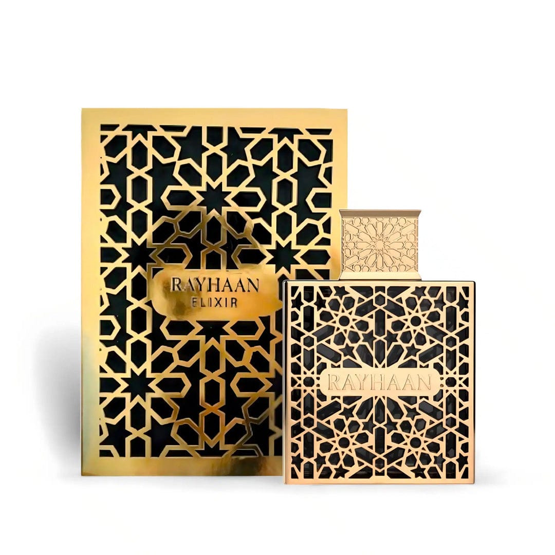 Rayhaan Elixir Eau de Parfum 100 ml – Fragancia Aromática Ámbar-Amaderada para Hombre | Intensidad, Elegancia