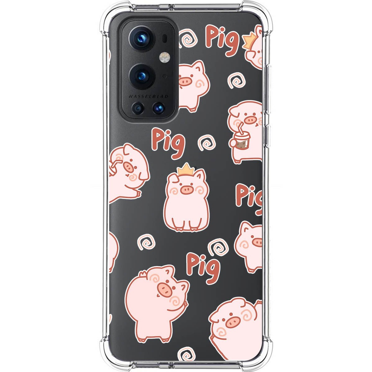 Tumundosmartphone Funda Silicona Antigolpes para OnePlus 9 Pro 5G diseño Cerdos Dibujos