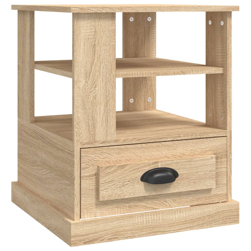 Vidaxl Mesa Auxiliar Madera Contrachapada 50x50x60 Cm Blanco