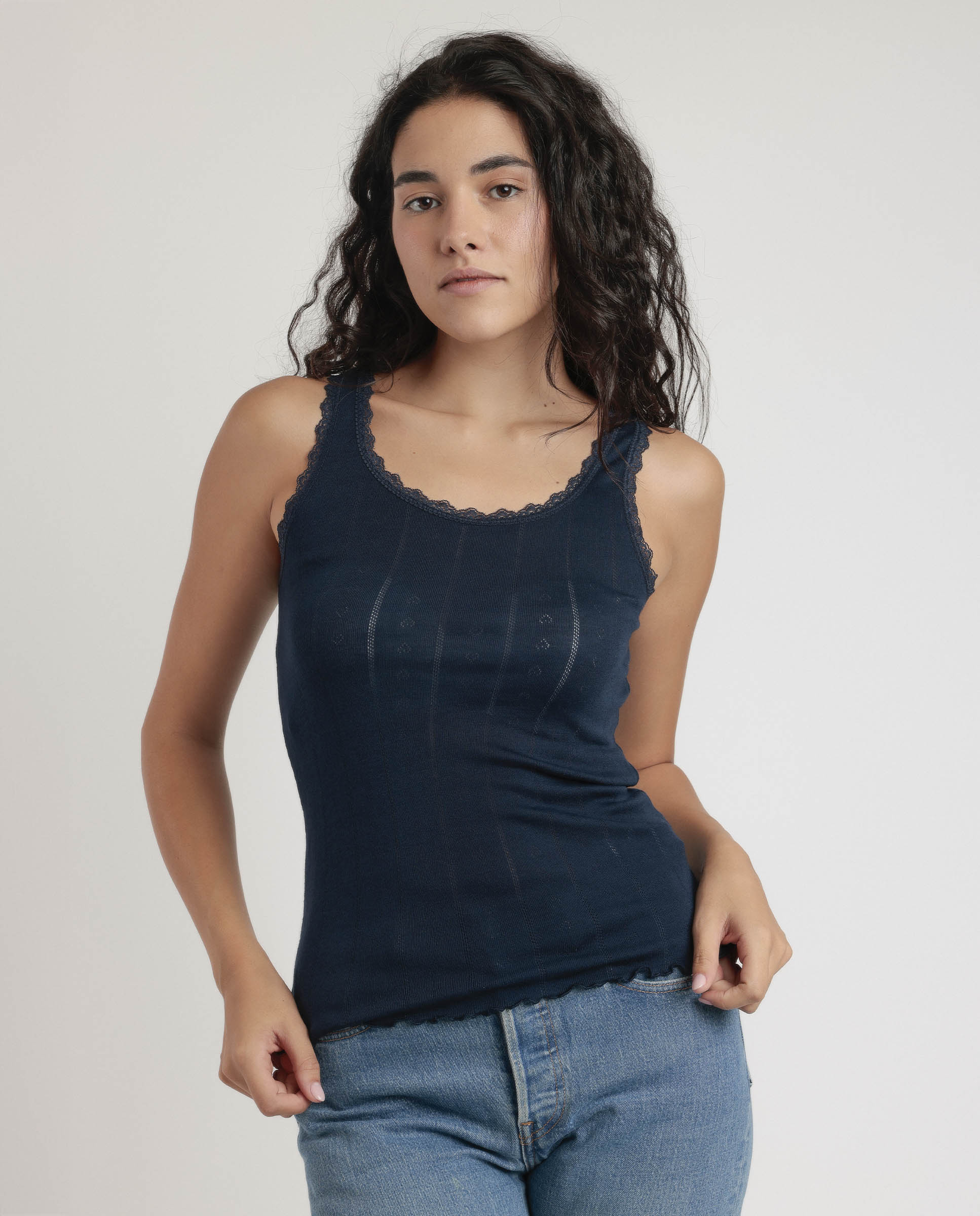 ADMAS Camiseta Tirante Canalé para Mujer