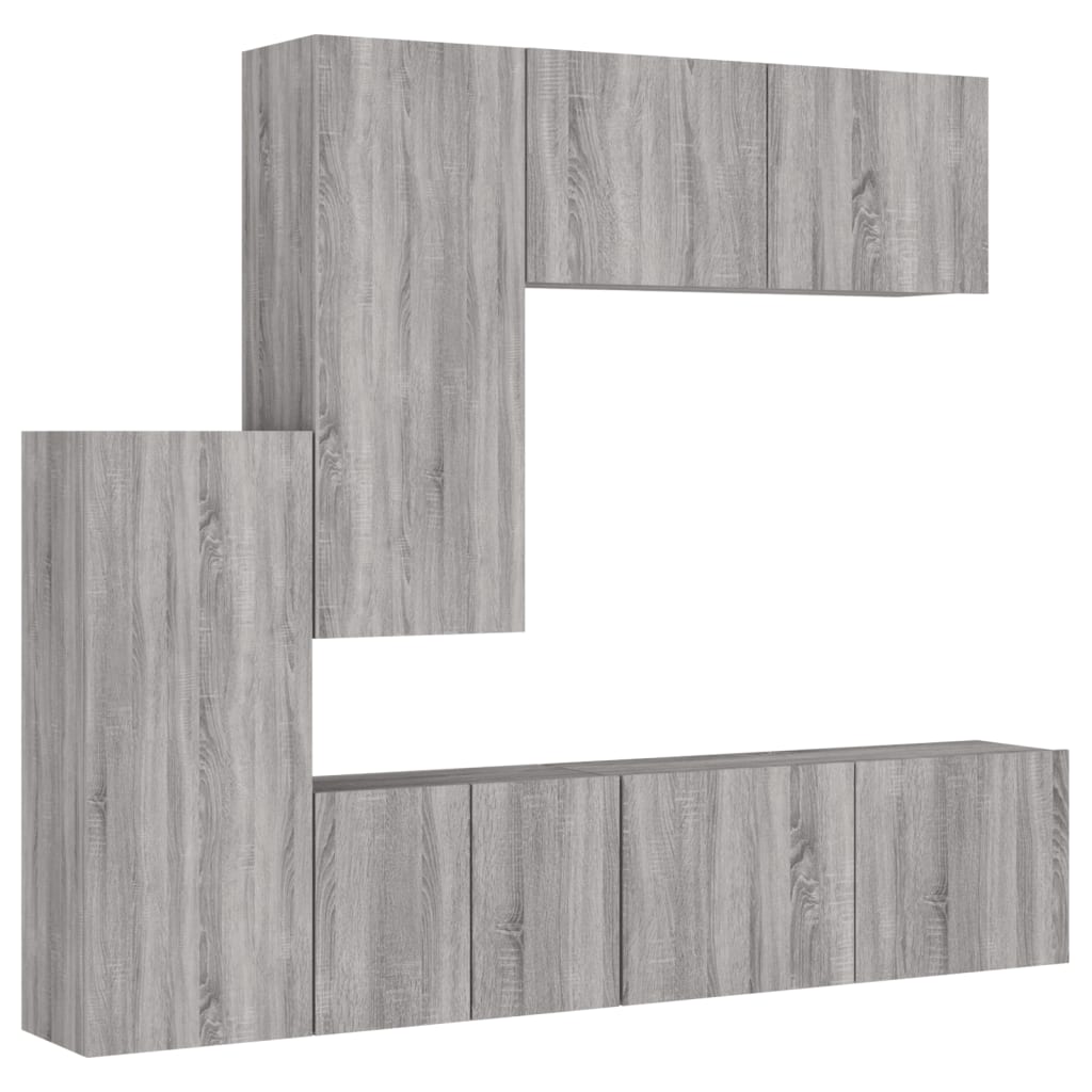 Vidaxl Muebles de TV de Pared 5 Piezas Madera de Ingeniería