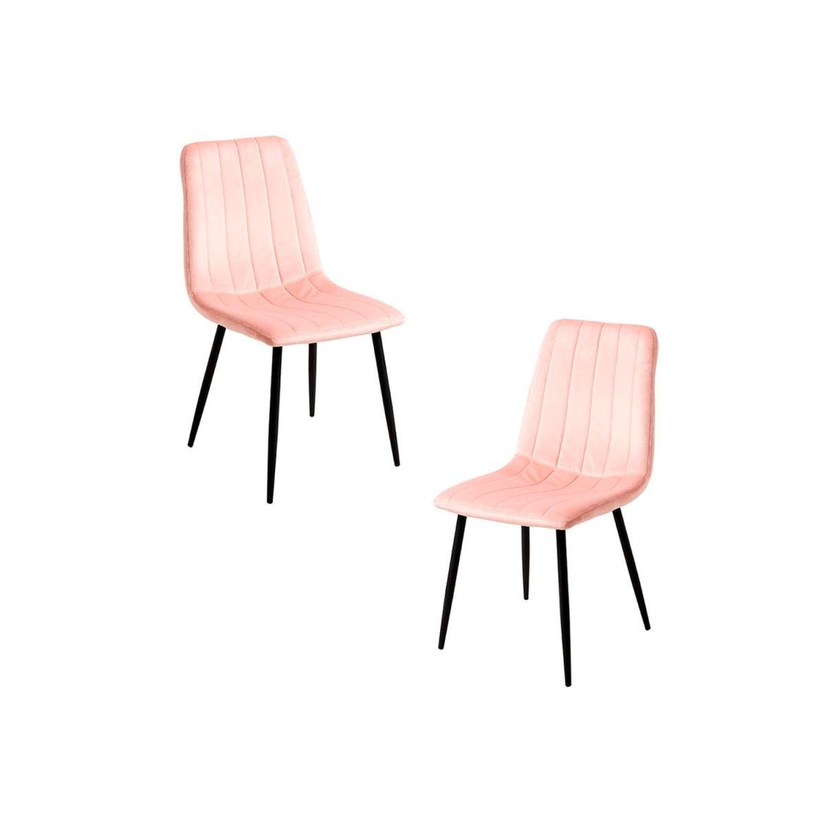 Regalos Miguel - Packs Sillas Comedor - Pack 2 Sillas Liny Terciopelo - Rosa