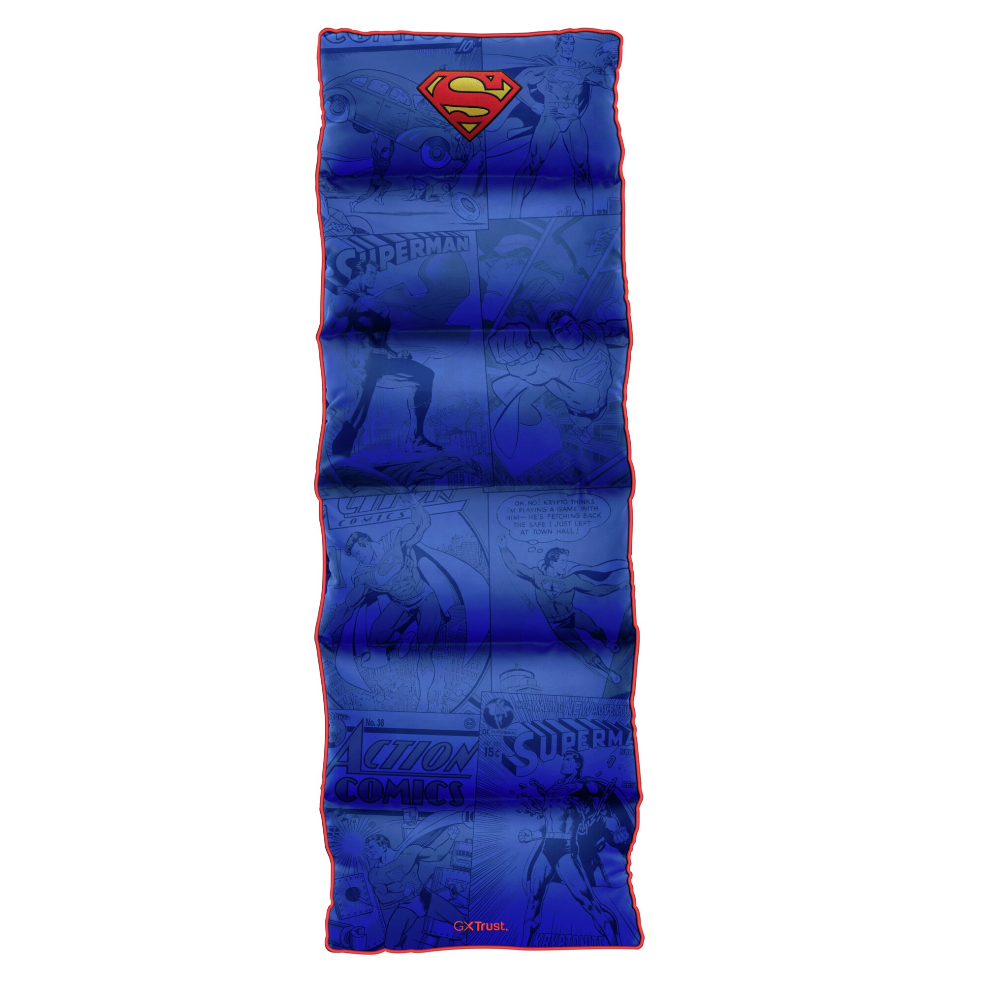 Trust GXT 718SM Rayzee Superman – Silla Gaming de Suelo Plegable con Respaldo Ajustable, Estructura Metálica y Diseño Oficial Superman