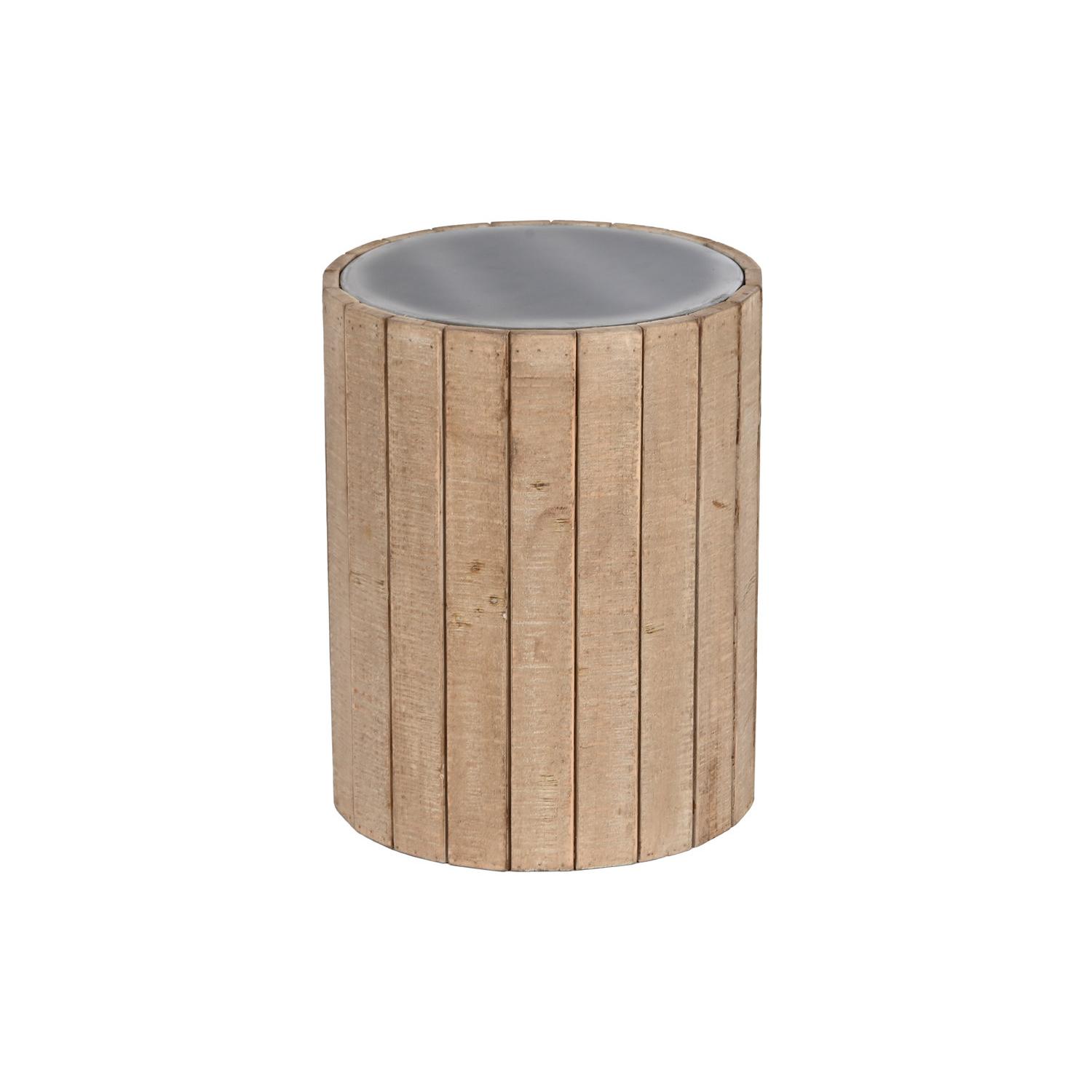 Mesita Auxiliar Abeto Mdf 36X36X45 Natural - Fijalo - El mejor complemento para tu hogar.