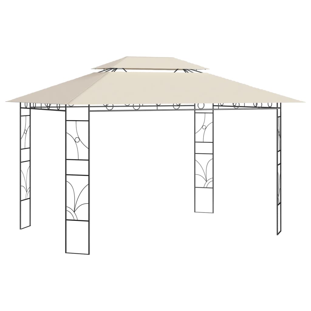 vidaXL Cenador 4x3x2,7 m 160 g/m² Parasol Pérgola Jardín Patio Toldo Color Crema,  Antracita,  Taupé y mas