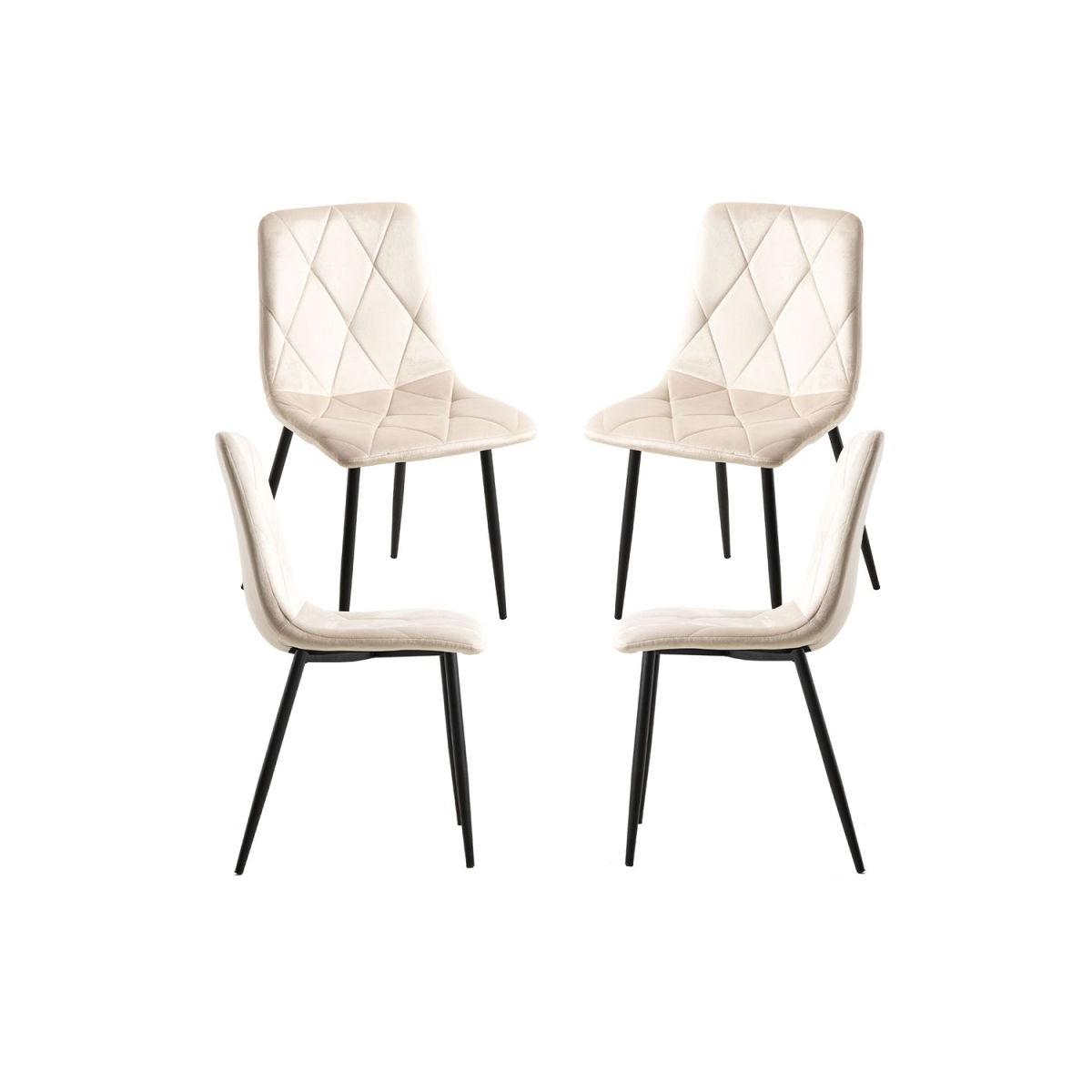 Regalos Miguel - Packs Sillas Comedor - Pack 4 Sillas Lyke Terciopelo - Beige