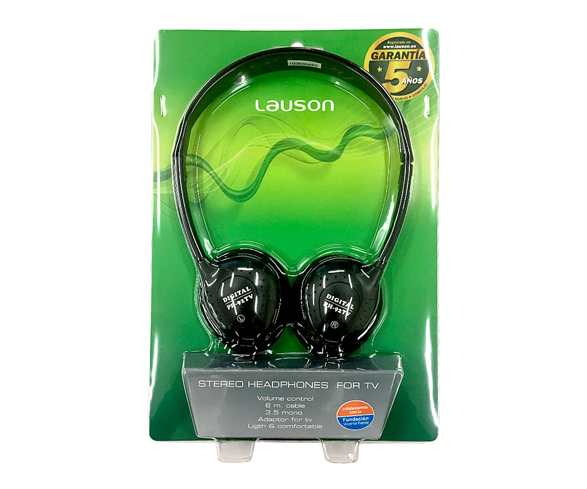 Lauson - Lauson ph-92 tv negro auriculares estéreo tv