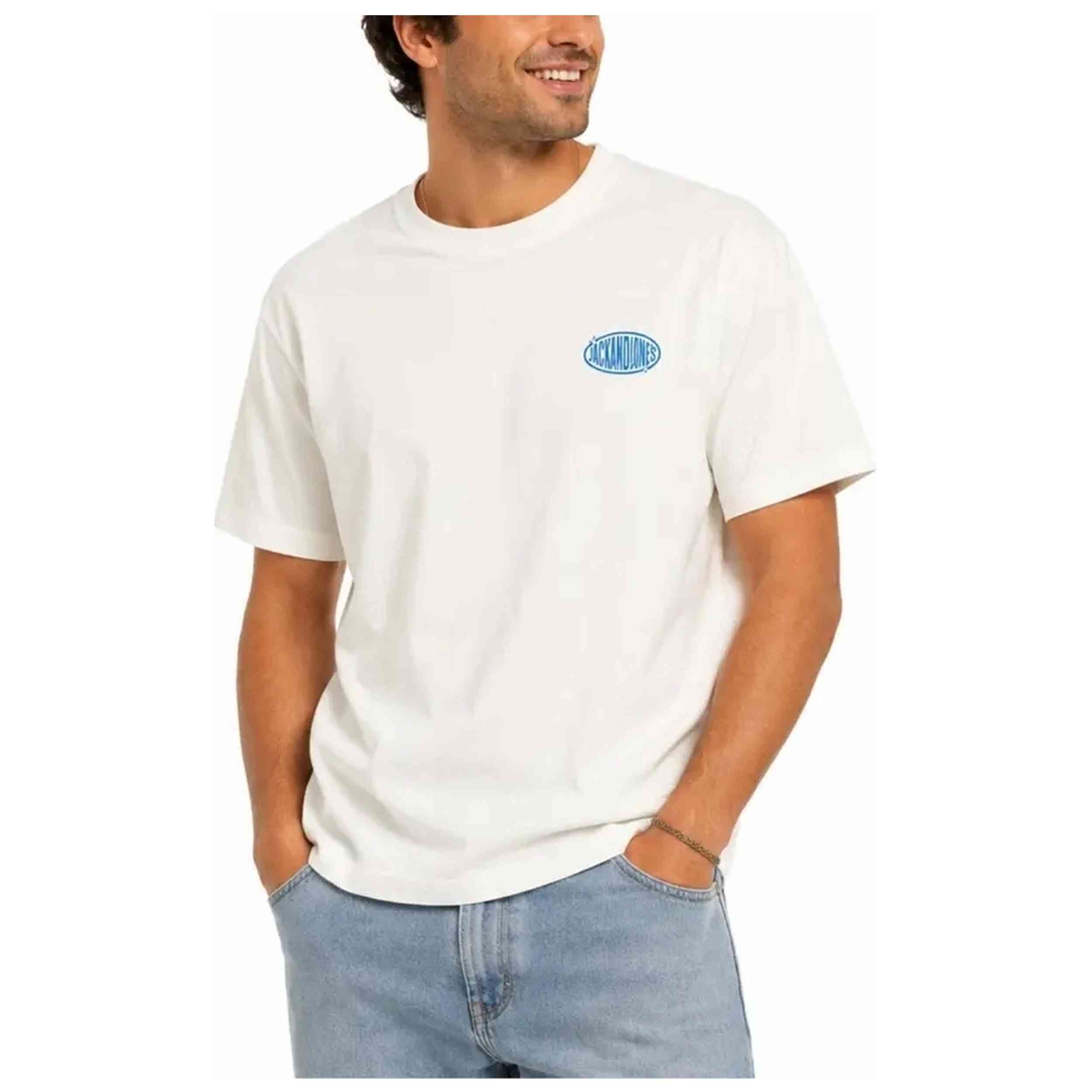 Camiseta Jack & Jones modelo Jjlegacy Tee Ss Crew Neck en color Blanco