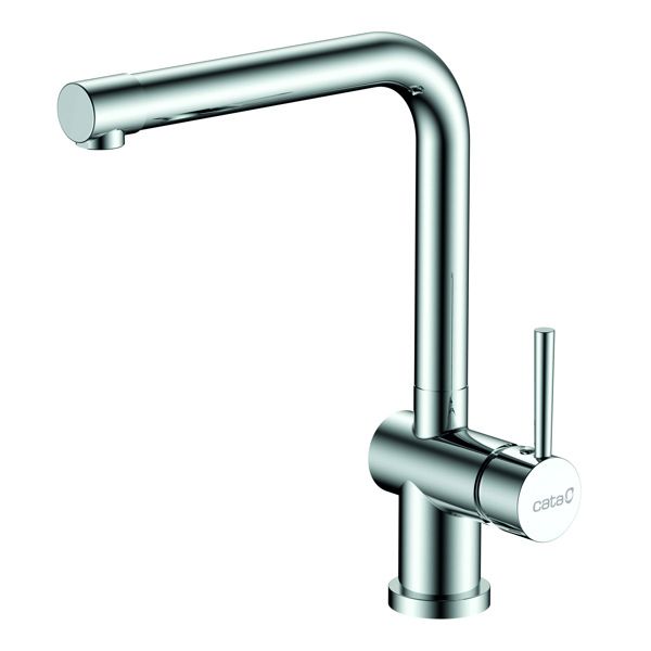 Cata - Grifo de cocina caño alto CSA/D 02500403 con cartucho cerámico, giro 360° y apertura en frío para fregadero doble