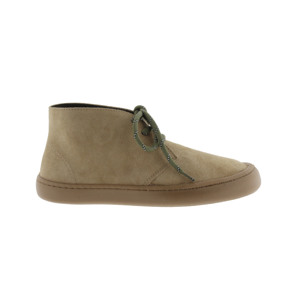 Victoria Olmo Botines barefoot de serraje con doble cordón y suela caramelo 1186111