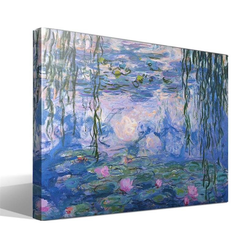 Cuadro Canvas Nenúfares X de Oscar Claude Monet - Alta Resolución - Lienzo 100% Algodón - Bastidor de Madera - Fabricado en España