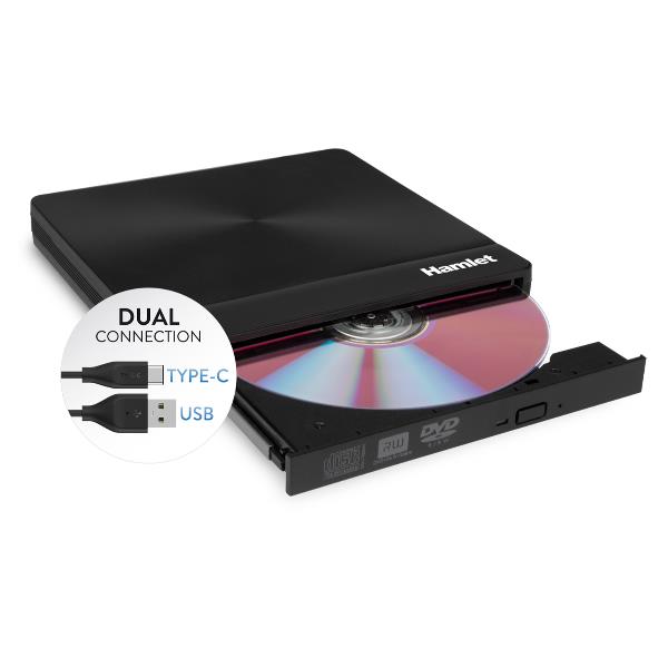 Hamlet XDVDSLIM3AC unidad de disco óptico DVD±RW Negro