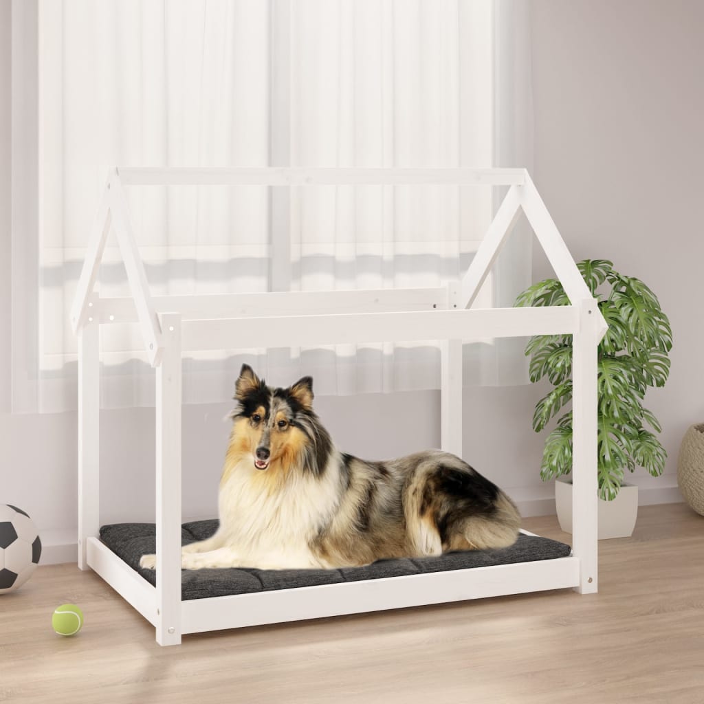 vidaXL Cama para Perros 101x70x90 cm Mascotas Cachorros Color Natural,  Blanco,  Gris y mas