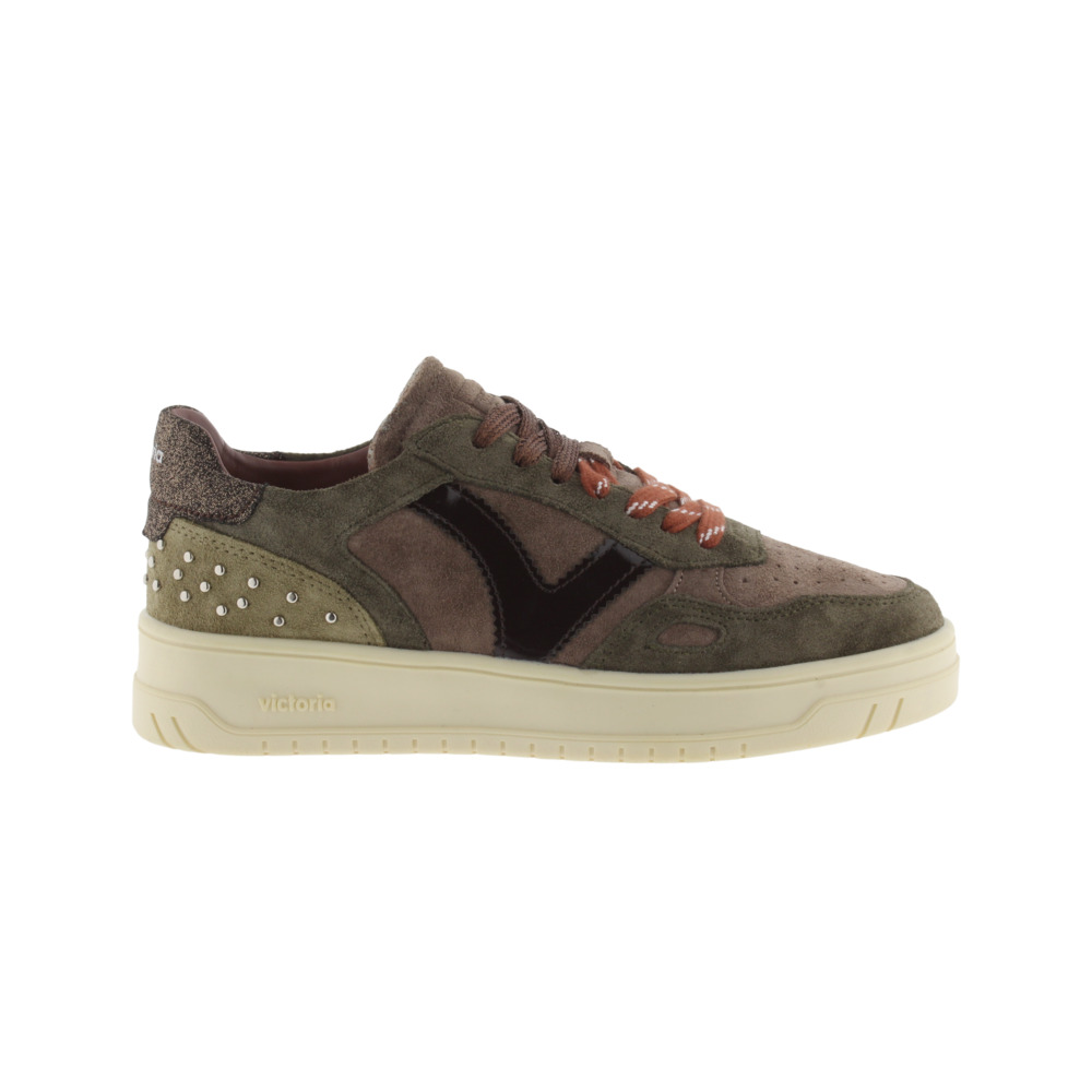 Victoria Seúl Zapatillas de serraje con tachas y doble cordón 1257149