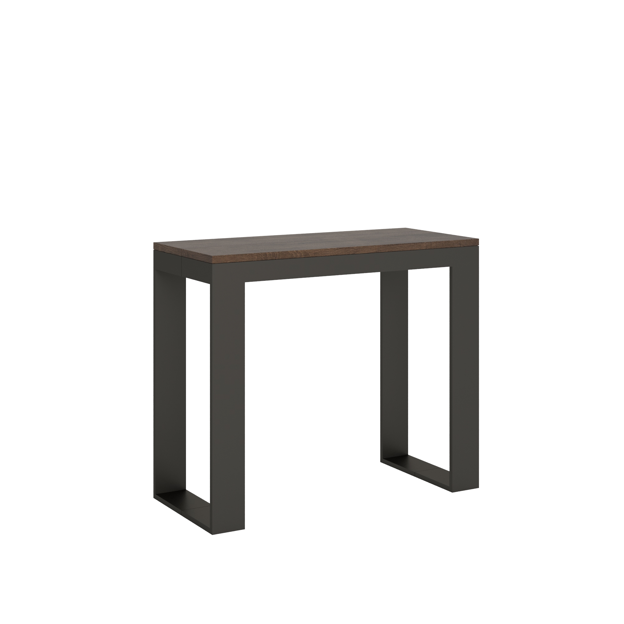 Consola extensible 90x40/300 cm Tecno Evolution Estructura Nogal Antracita - Itamoby