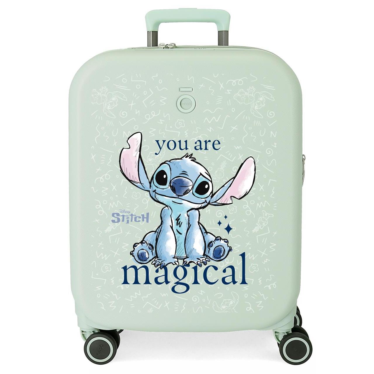 Maleta de cabina Stitch you are magical menta 40x55x20 cm