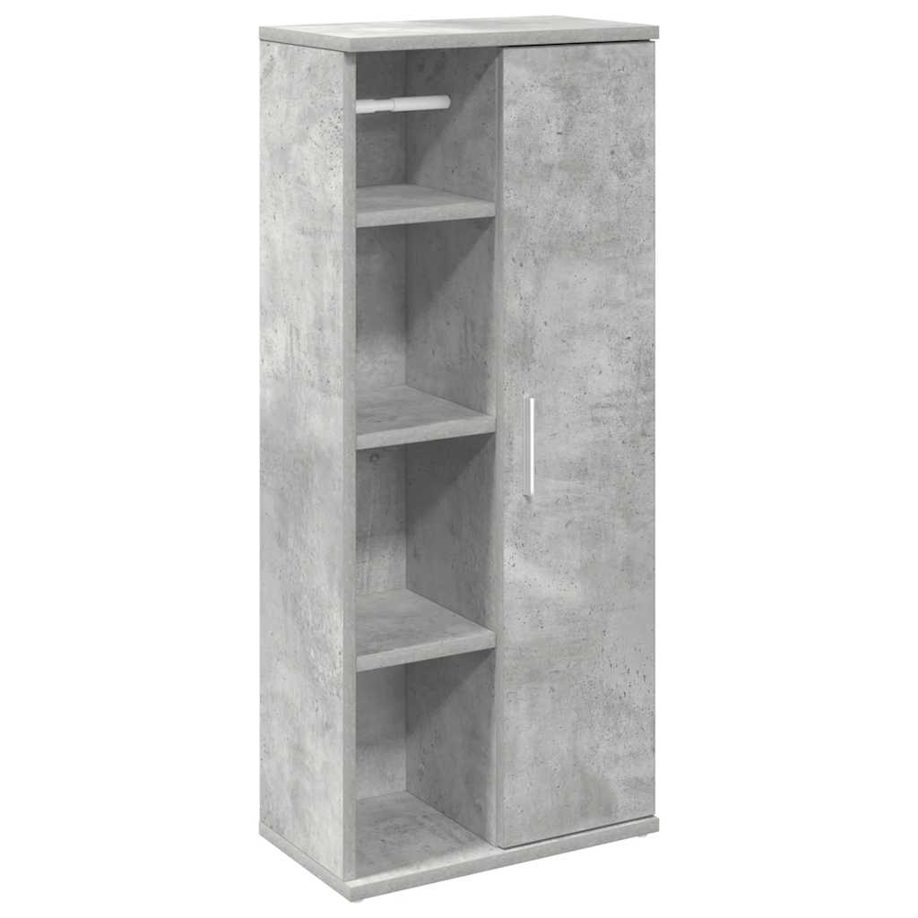 vidaXL Mueble de baño con portarrollos gris hormigón 39x22x90 cm