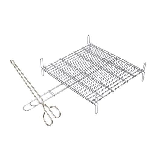 Parrila doble SAUVIC inox. 18/8 30x35cm.  2680