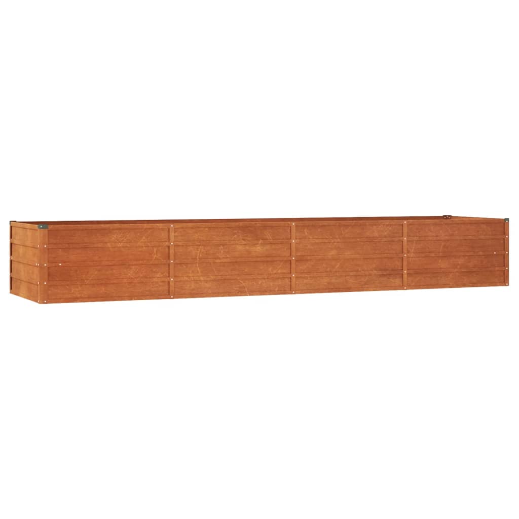 vidaXL Arriate oxidado de acero corten Dimensiones 100 x 100 x 77 cm,  100 x 100 x 45 cm,  240 x 40 x 45 cm y mas