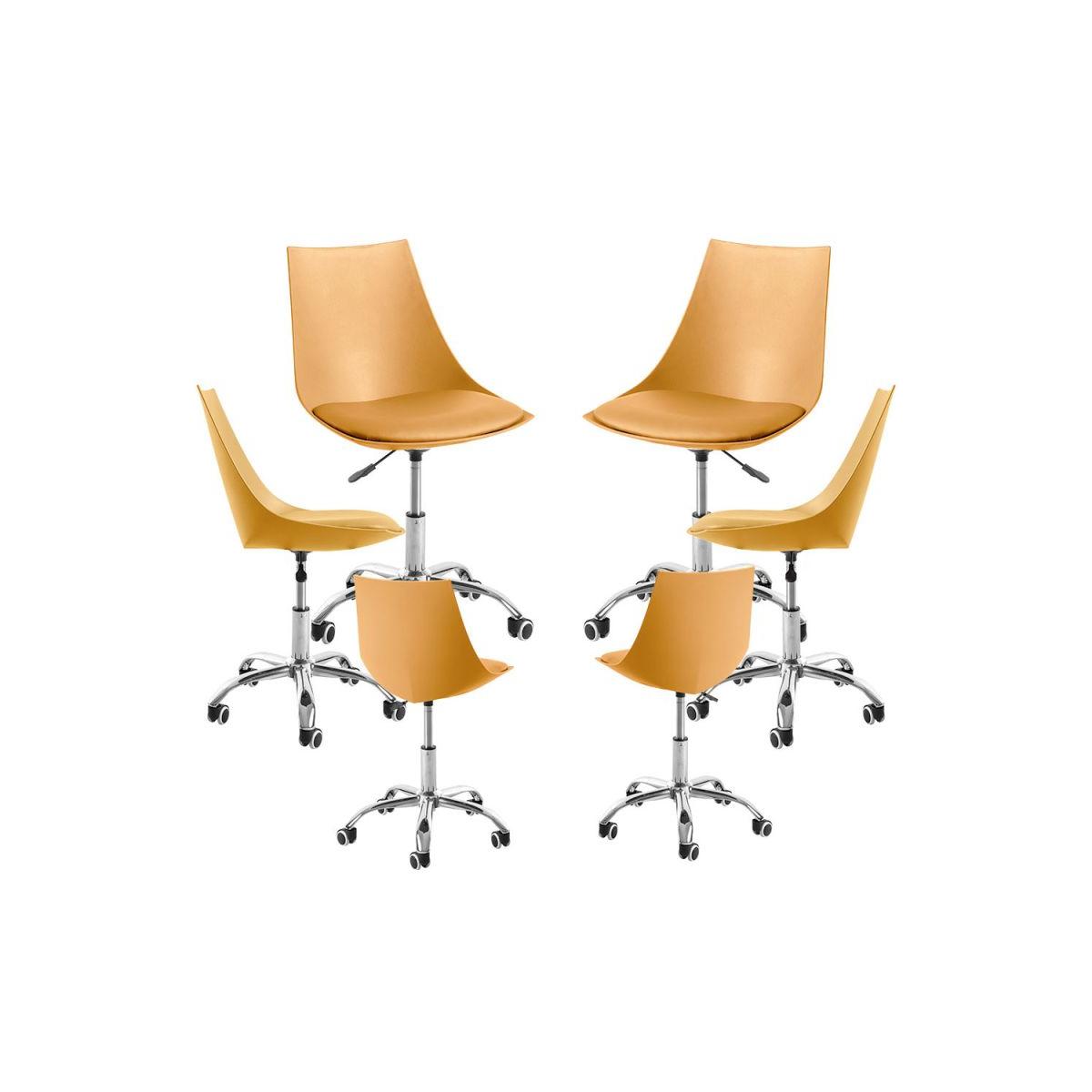Regalos Miguel - Packs Sillas - Pack 6 Sillas Blok Office - Mostaza