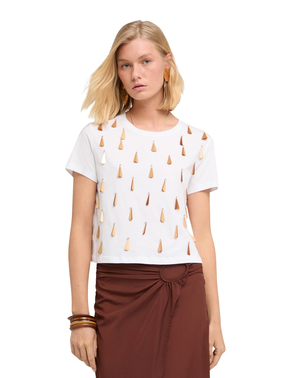 Motivi - Camiseta con bordado de lentejuelas