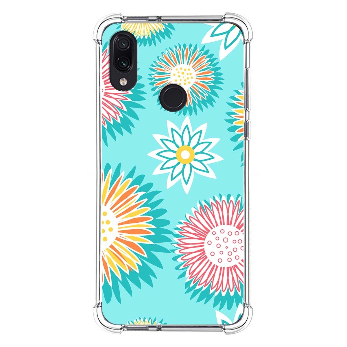 Funda Silicona Antigolpes para Xiaomi Redmi Note 7 diseño Flores 05 Dibujos