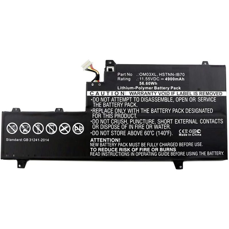 Bateria portatil coreparts 11.55v 4900mah 57wh 3 para hp