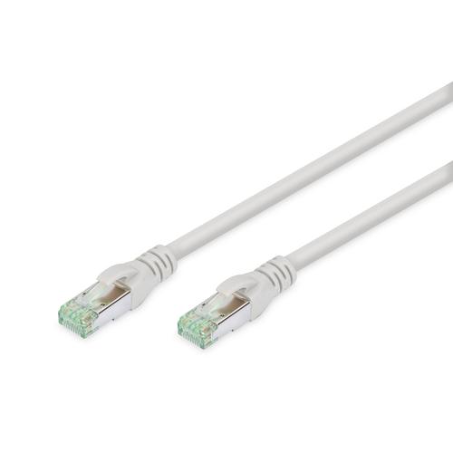 DIGITUS Cable LAN Cat 8 - 5m - Cable de red RJ45 - S/FTP Blindado - Compatible hacia abajo con Cat-6A - Gris