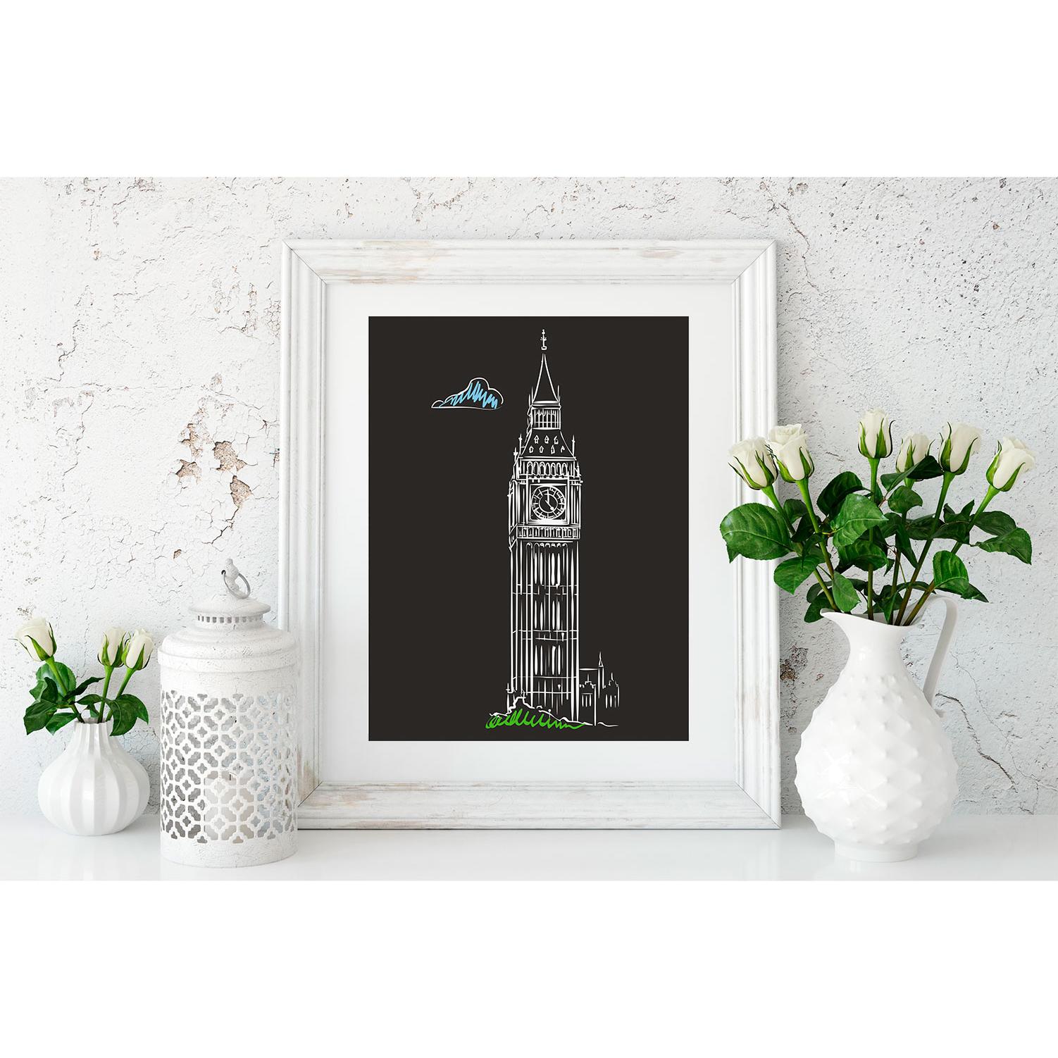 Pack 7 Láminas Ilustraciones Londres París Nueva York | Decoración Pared