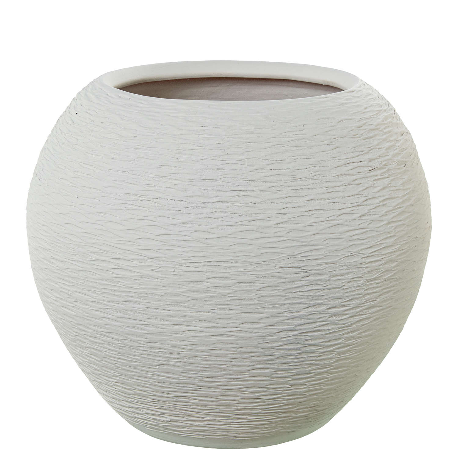 Jarron ceramica 40cm blanco arena 50x40cm