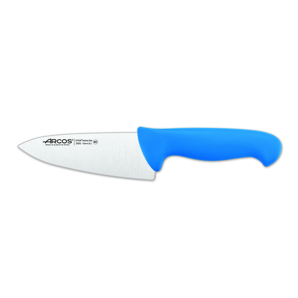 Cuchillo de Cocinero Arcos Colour Prof 292023 de Acero Inoxidable Nitrum y Mango Ergonómico de Polipropileno Azul 15cm