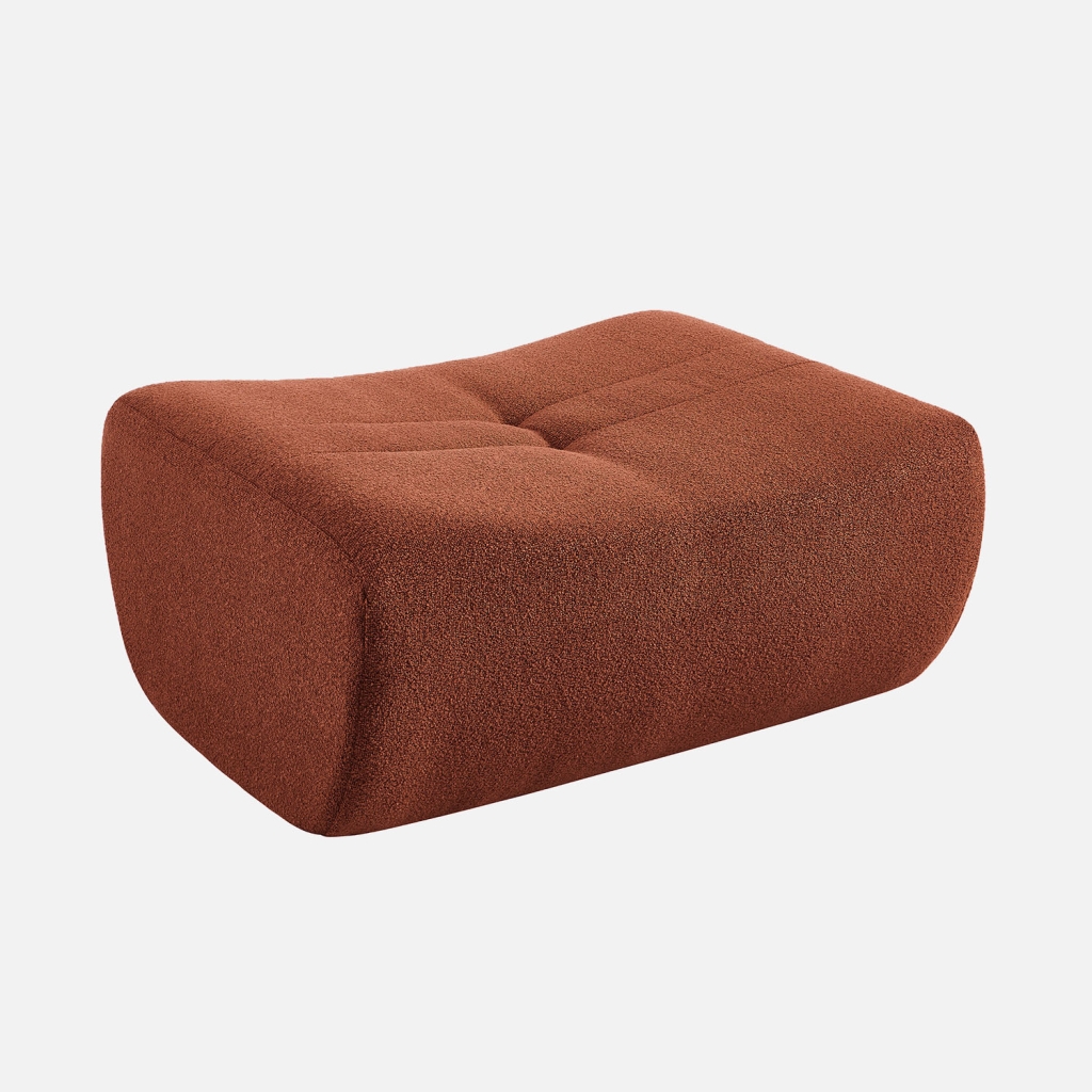 sweeek - Reposapiés para sillón Sokol de borreguito texturizado , Sokol borreguito , 88x70x35