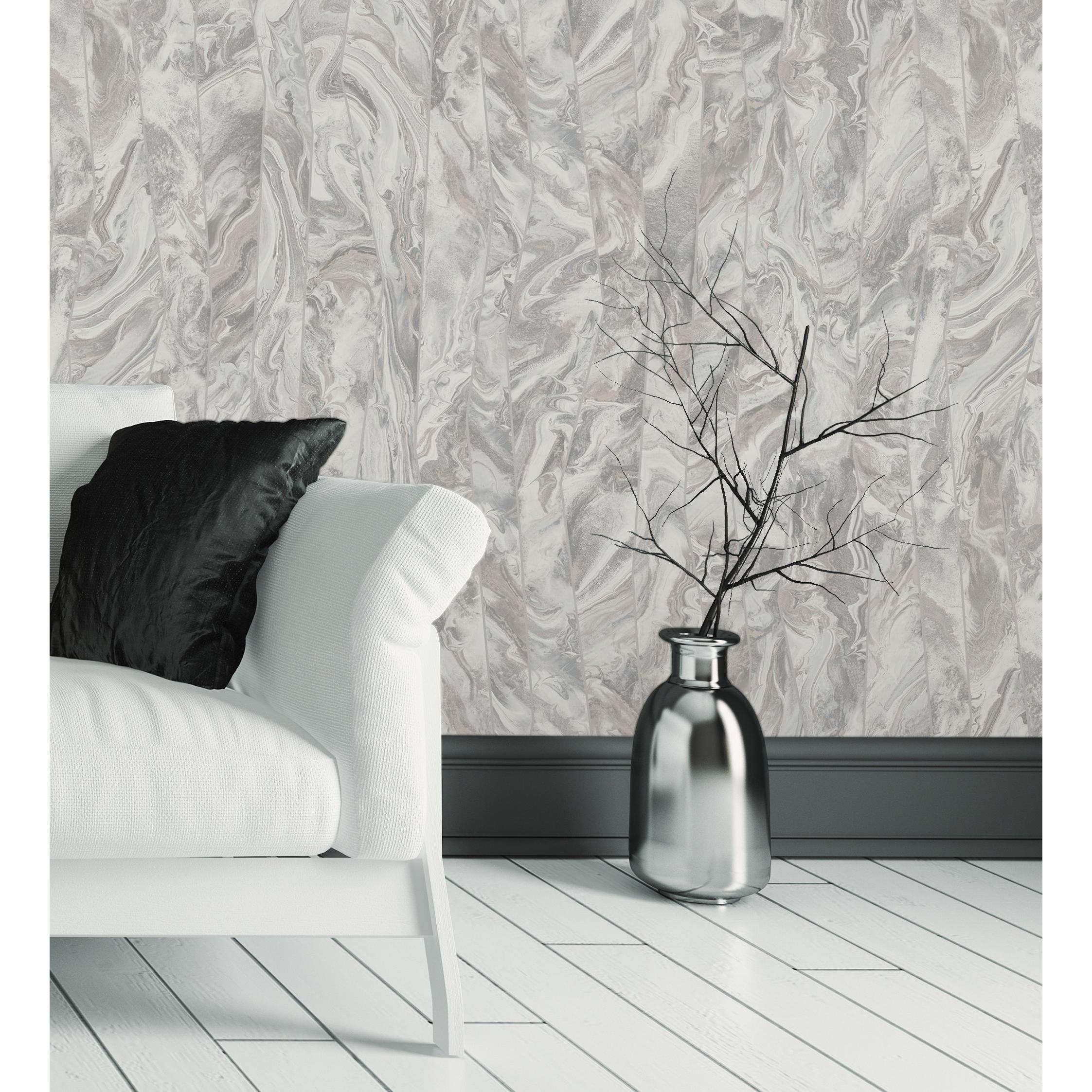 Papel pintado vinílico lavable mármol piedra de ágata con relieve - Ionos Marble 681627 de GAULAN - Rollo de 10 m x 1,06 m