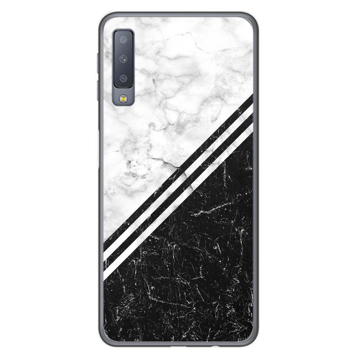 Tumundosmartphone Funda Gel Tpu para Samsung Galaxy A7 (2018) diseño Mármol 01 Dibujos