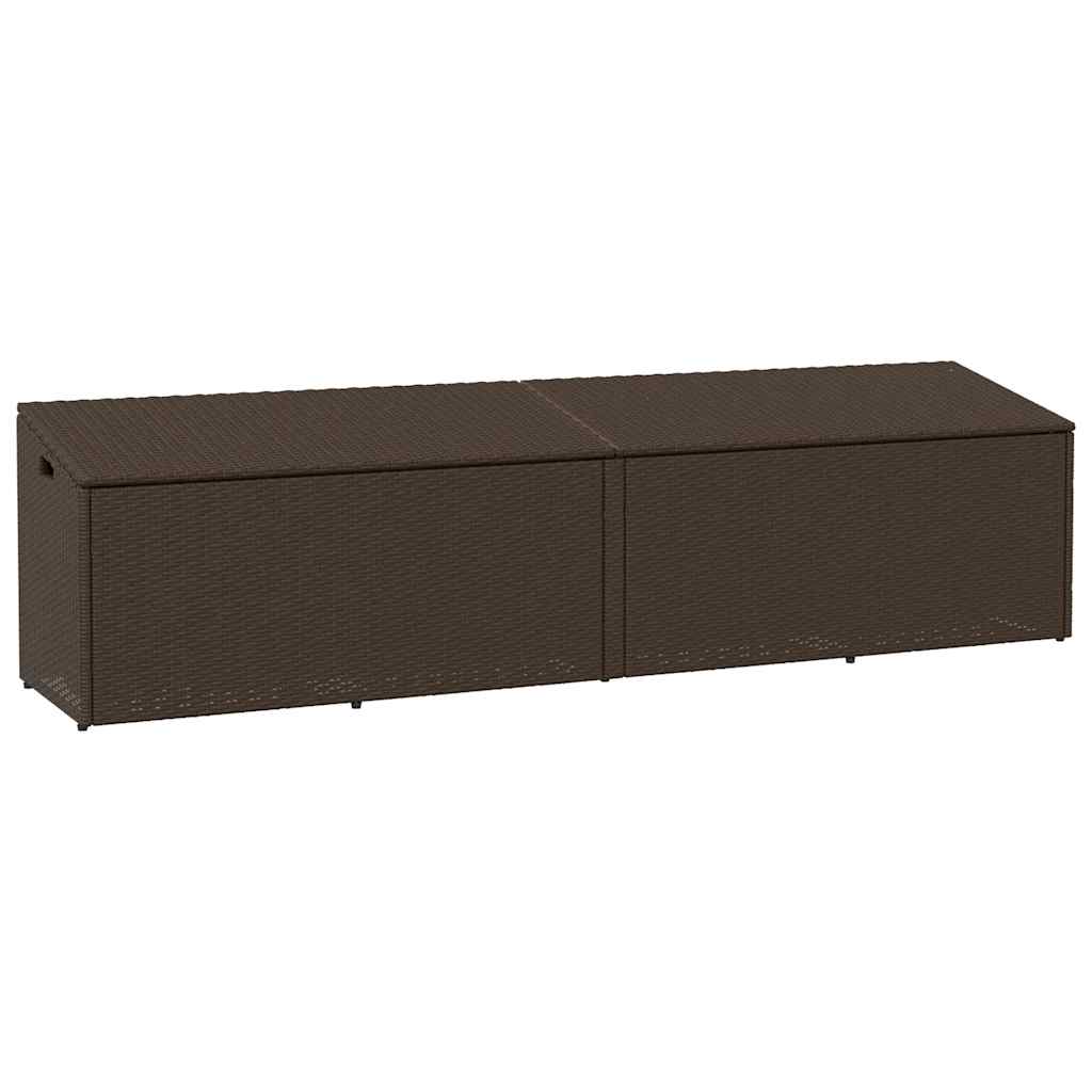 vidaXL Caja de almacenaje de jardín ratán sintético 220x50x58 cm