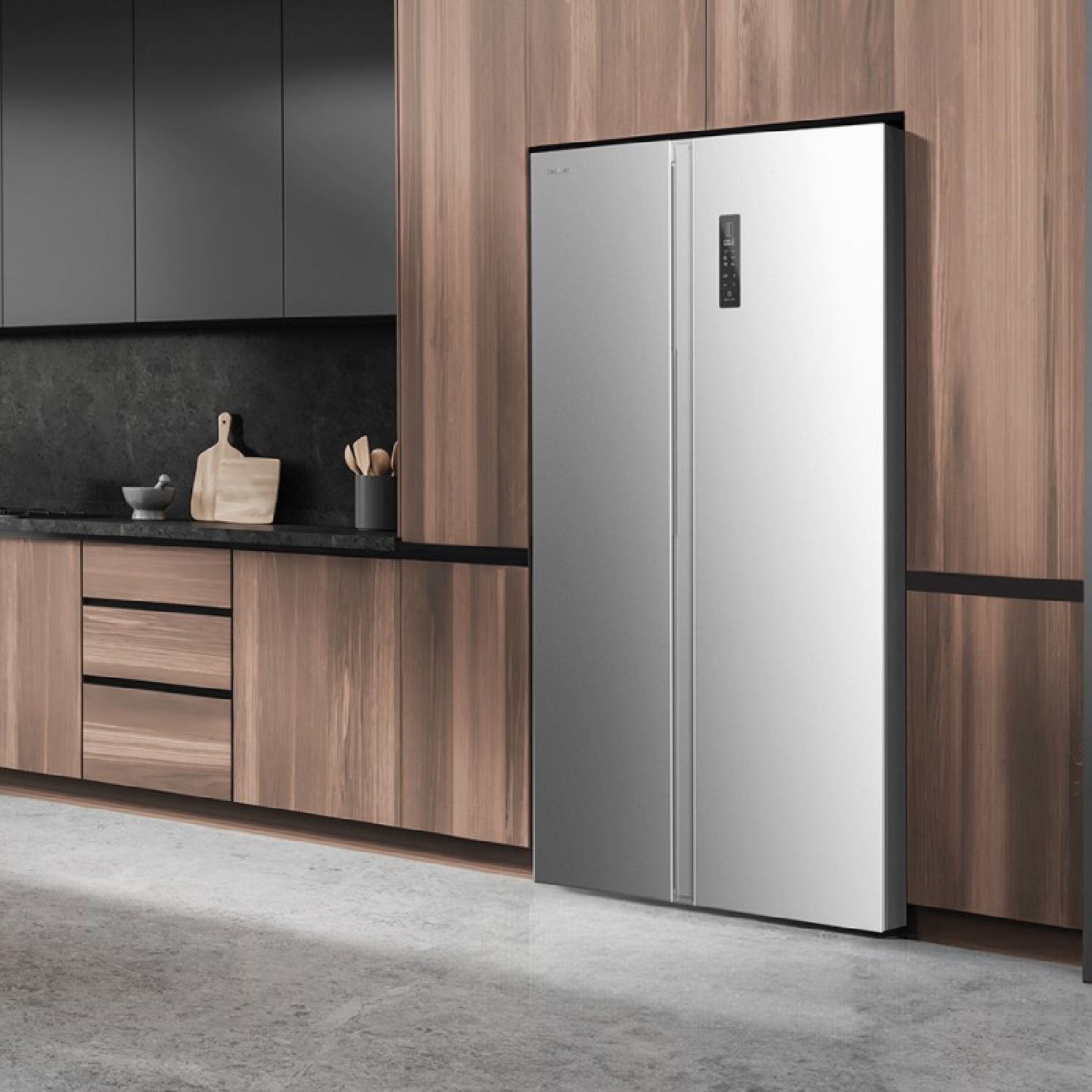 Cecotec Frigorífico Americano Side By Side 562L Bolero CoolMarket SBS 562 Inox E. 177X91.2cm, Compresor Inverter Plus