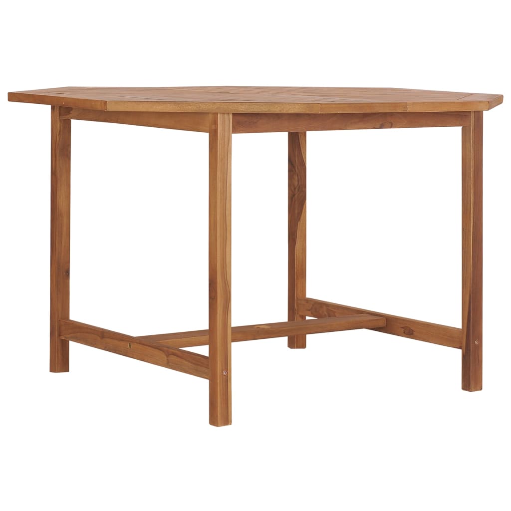 vidaXL Mesa de comedor de jardín madera maciza de teca 110x110x75 cm