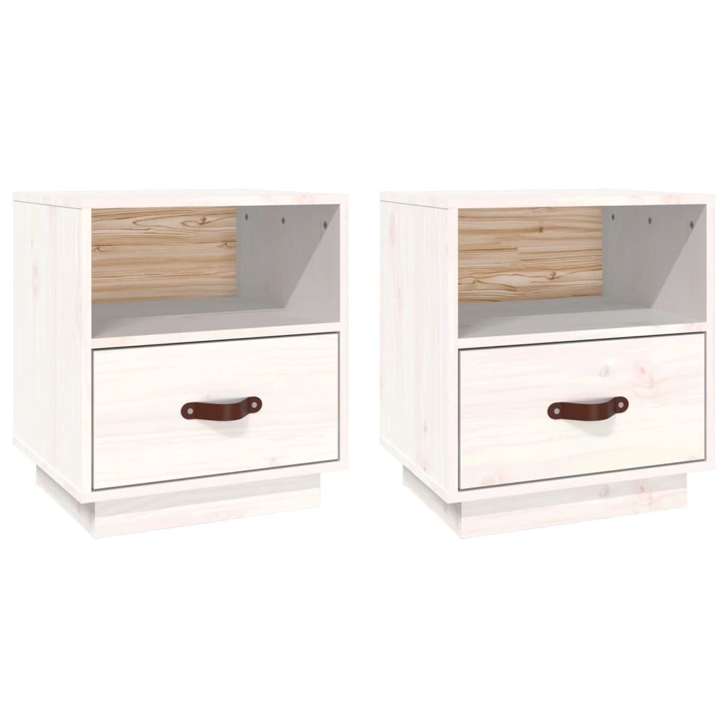 Vidaxl Mesita de Noche Madera Maciza Pino 40x34x45 Cm