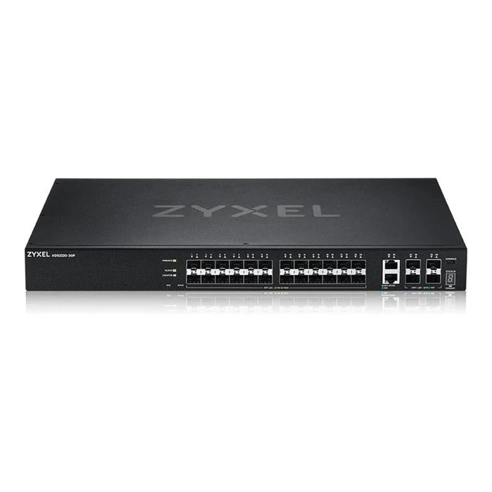 HUB Switch puertos 24 Zyxel XGS2220-30F-EU0101F  | 45 SFP, SFP+, RJ- multi-gig, Switch gestionado de nivel, Negro
