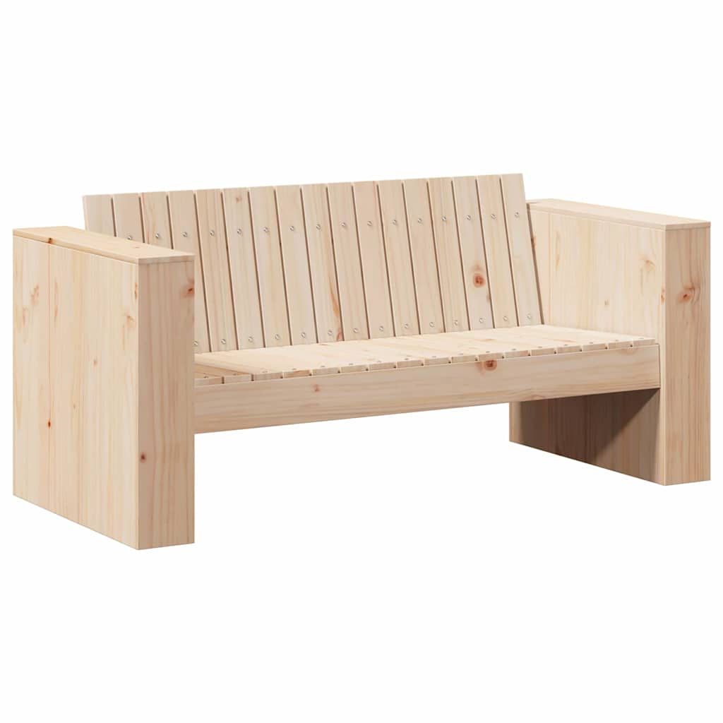 vidaXL Sofá de jardín Natural 134 x 60 x 62 cm Madera de pino macizo