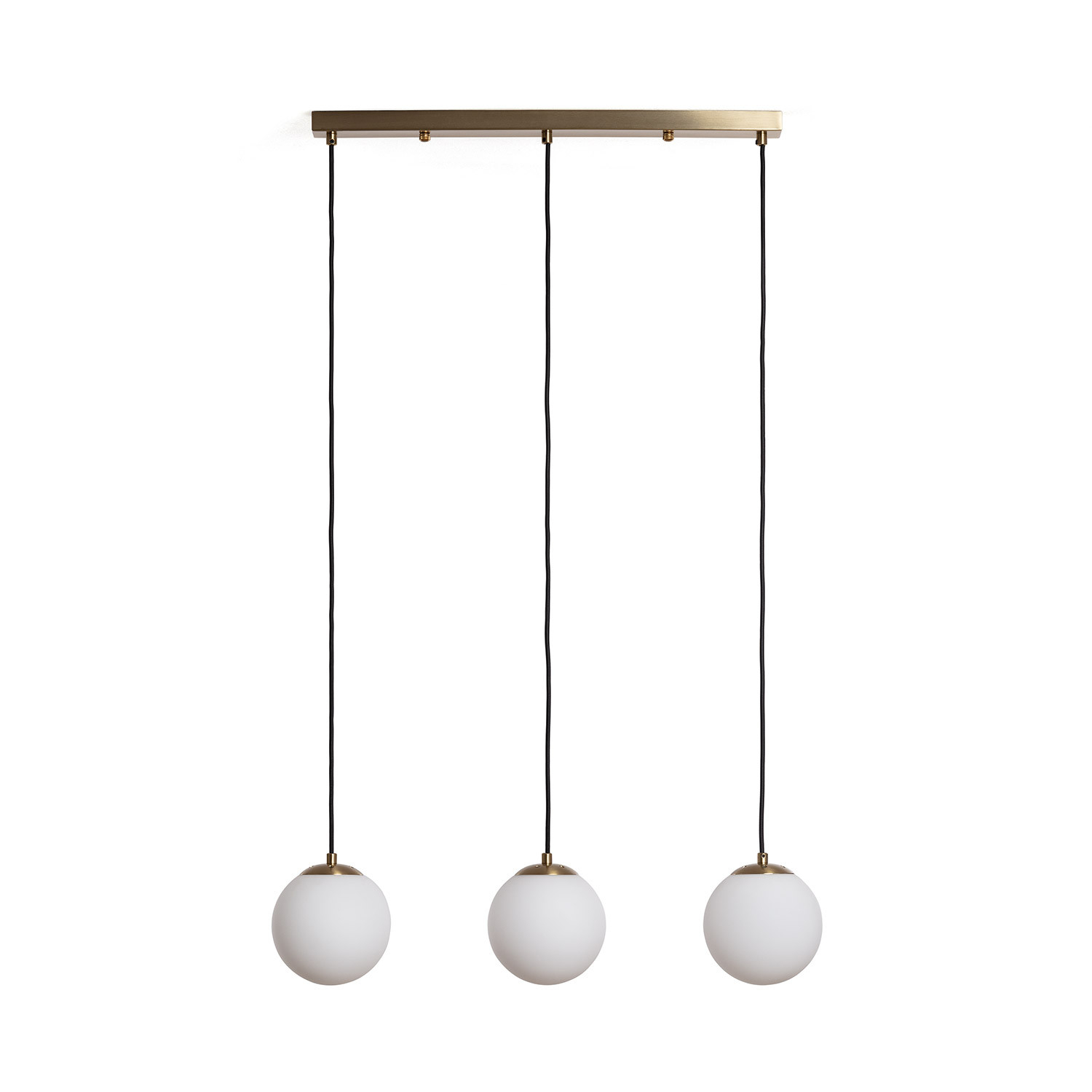 Ledkia Lámpara Colgante Metal y Cristal Moonlight Brass 3 Focos Dorado